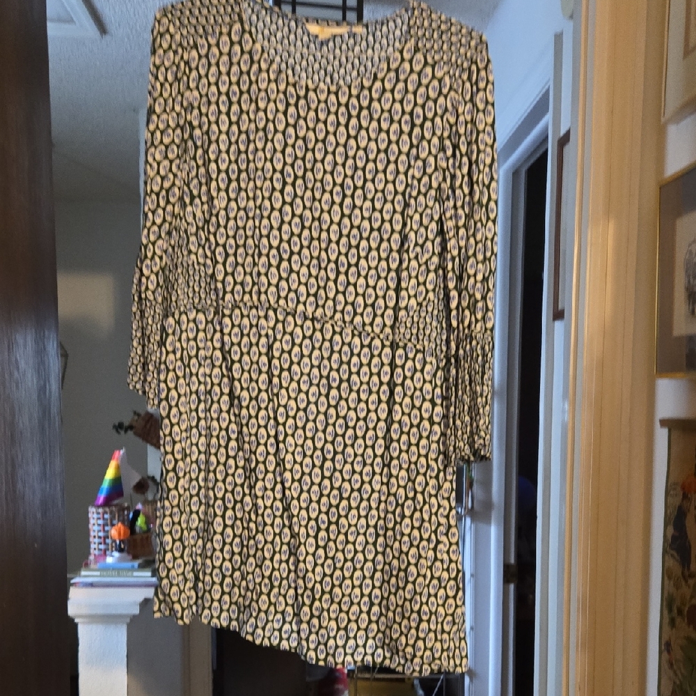 Boden  Blue And  Green Long Sleeve Dress Or Tunic